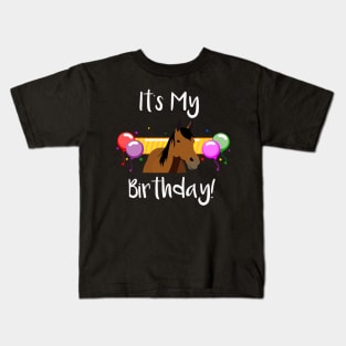 It's My Birthday Horse Kids T-Shirt